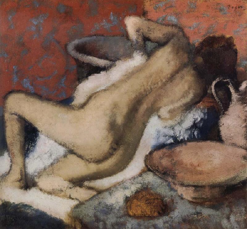 Edgar Degas Apres Le Bain oil painting image